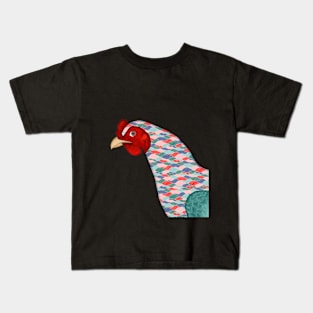 Hen Colorful Chicken Watching You Kids T-Shirt